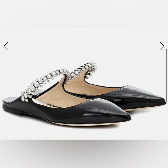 Elegant Jimmy Choo Black Flats NEW - Picture 3 of 11